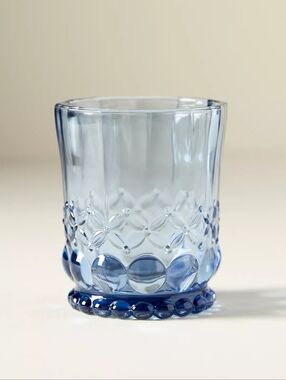 Anthropologie Savannah Juice Glasses, Set of 2 Blue